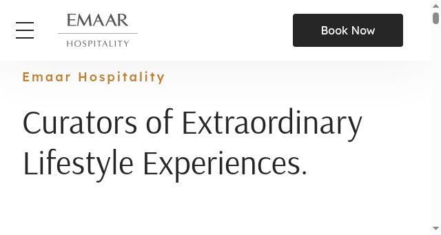 Screenshot of emaarhospitality.com