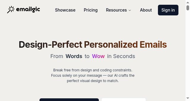 Screenshot of emailgic.com