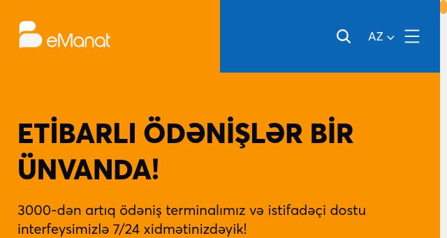 Screenshot of emanat.az