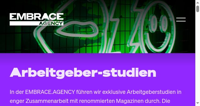 Screenshot of embrace.agency