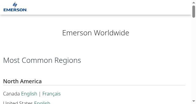 Screenshot of emerson.com