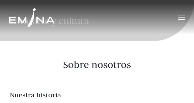 Screenshot of emina.es