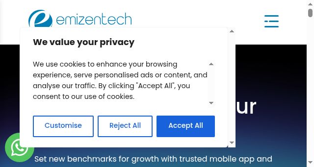 Screenshot of emizentech.com