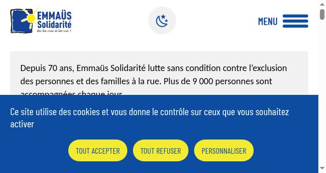 Screenshot of emmaus-solidarite.org