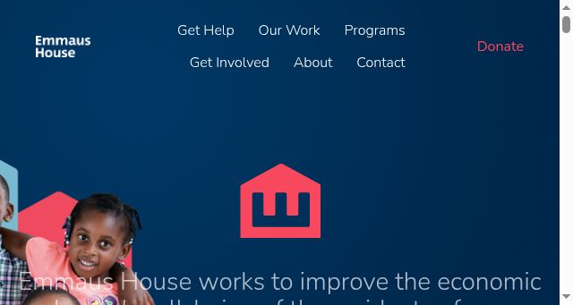 Screenshot of emmaushouseatlanta.org