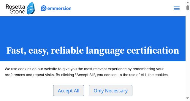 Screenshot of emmersion.ai