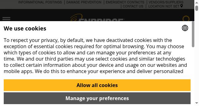 Screenshot of enbridge.com