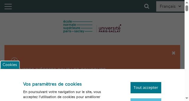 Screenshot of ens-paris-saclay.fr