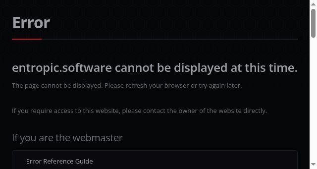 Screenshot of entropic.software