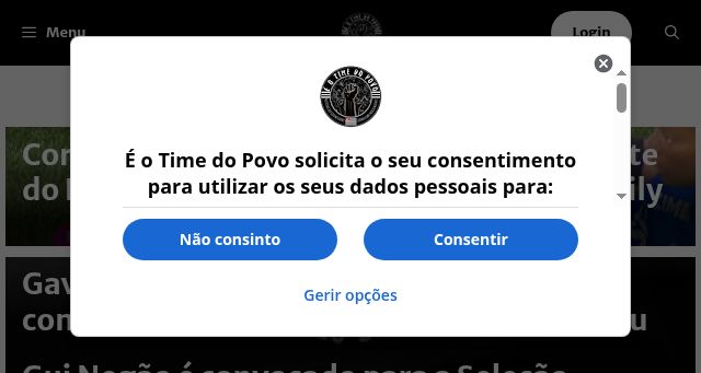 Screenshot of eotimedopovo.com.br