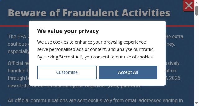 Screenshot of epa-congress.org