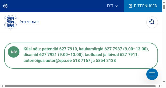 Screenshot of epa.ee