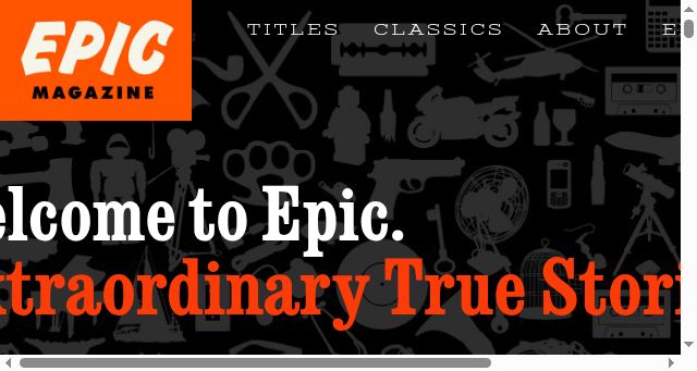 Screenshot of epicmagazine.com
