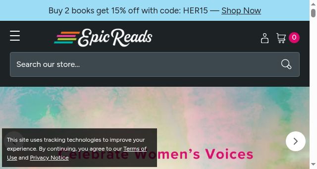 Screenshot of epicreads.com