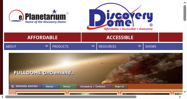 Screenshot of eplanetarium.com