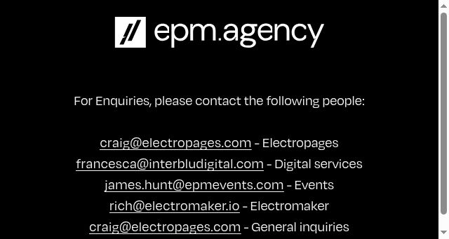 Screenshot of epm.agency