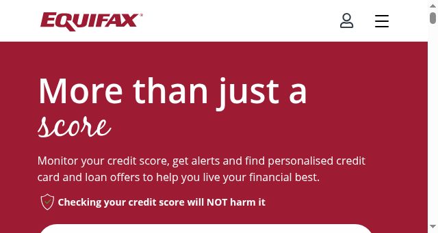 Screenshot of equifax.co.uk