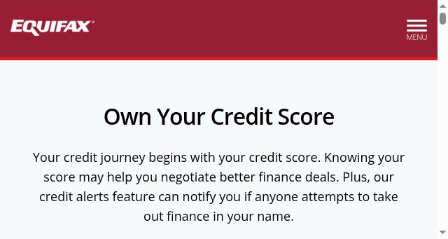Screenshot of equifax.com.au