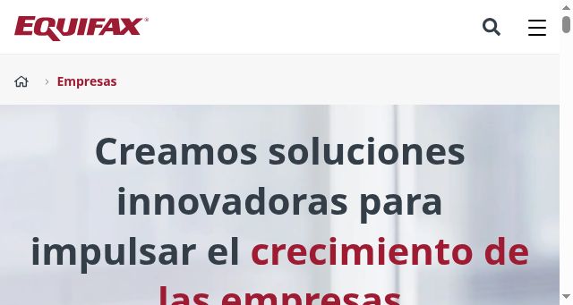 Screenshot of equifax.com.mx