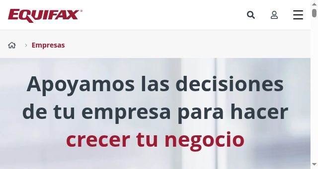 Screenshot of equifax.ec