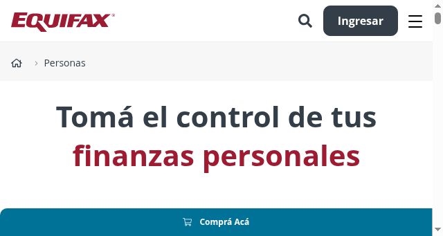 Screenshot of equifax.uy