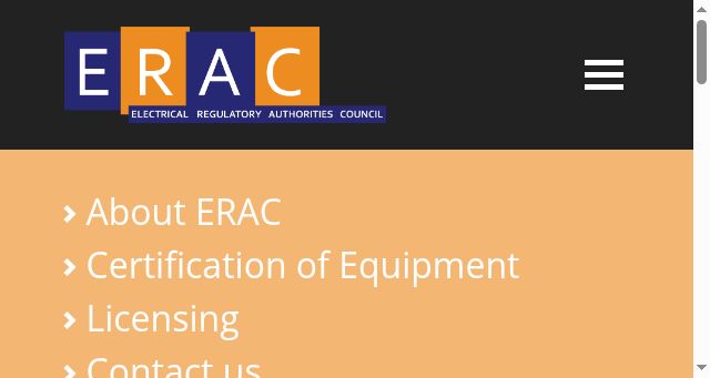 Screenshot of erac.gov.au