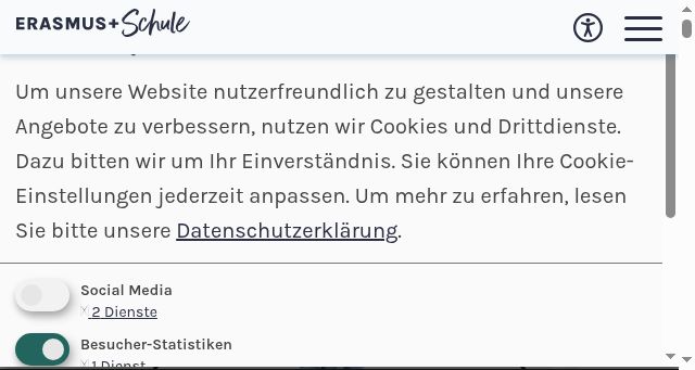 Screenshot of erasmusplus.schule