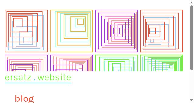 Screenshot of ersatz.website