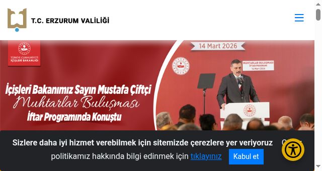 Screenshot of erzurum.gov.tr