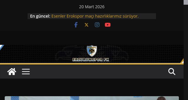 Screenshot of erzurumsporfk.org