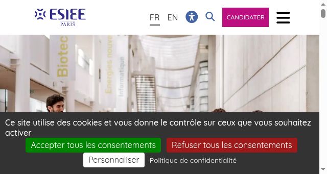 Screenshot of esiee.fr