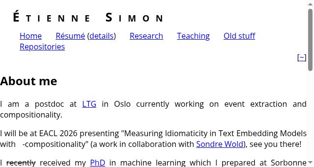 Screenshot of esimon.eu