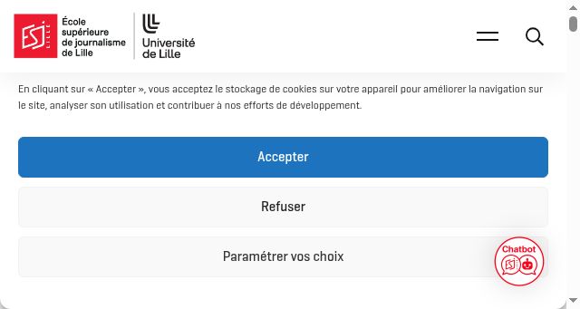 Screenshot of esj-lille.fr