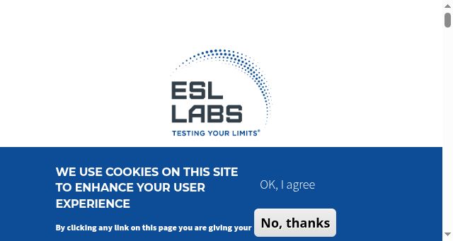 Screenshot of esl-labs.com