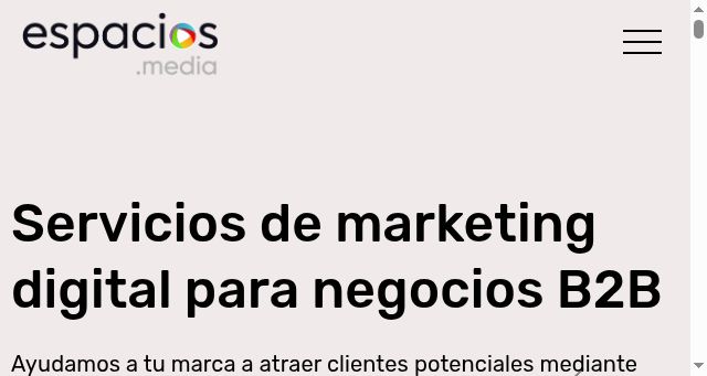 Screenshot of espacios.media