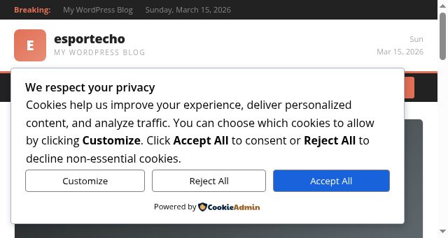 Screenshot of esportecho.co.uk