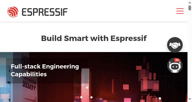 Screenshot of espressif.com