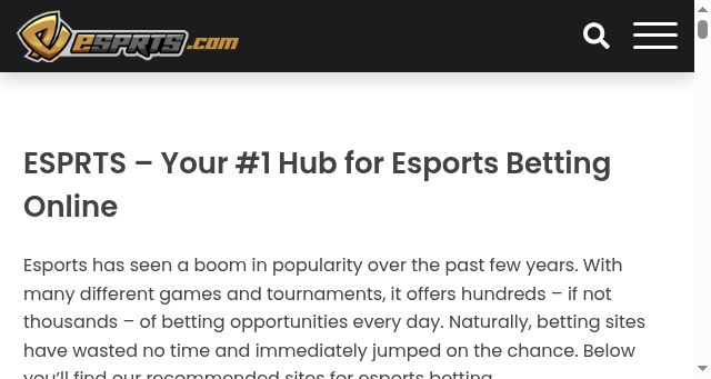 Screenshot of esprts.com