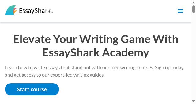 Screenshot of essayshark.academy
