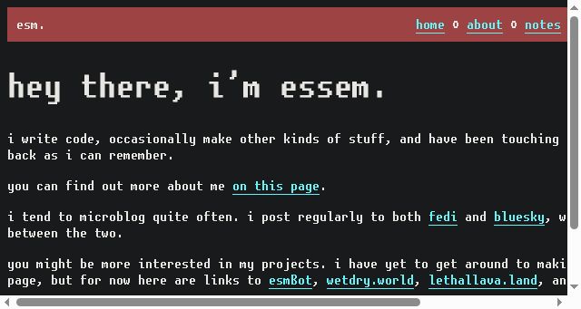 Screenshot of essem.space