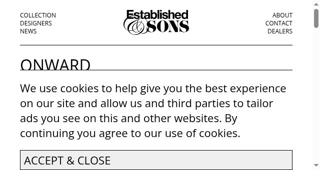 Screenshot of establishedandsons.com