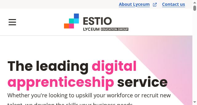 Screenshot of estio.co.uk