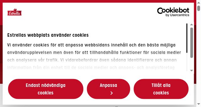 Screenshot of estrella.se