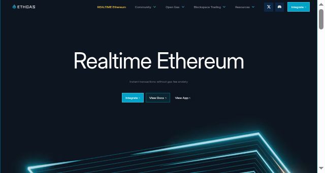 Screenshot of ethgas.com