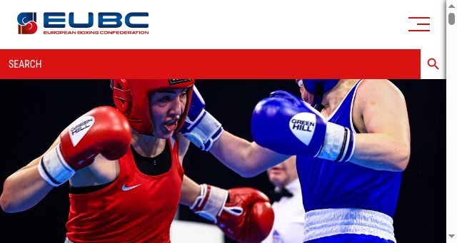 Screenshot of eubcboxing.org