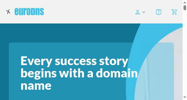 Screenshot of eurodns.com