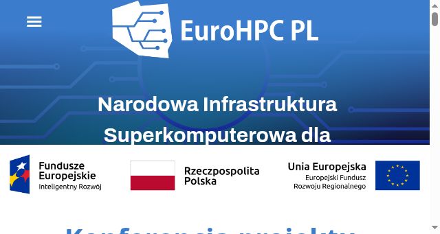 Screenshot of eurohpc.pl