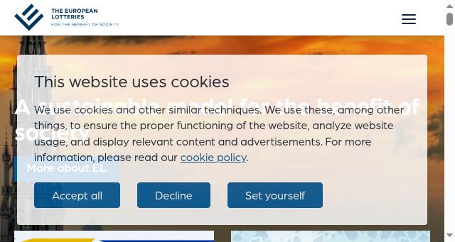 Screenshot of european-lotteries.org