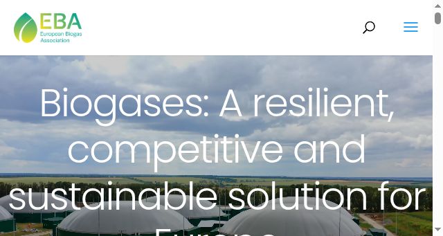 Screenshot of europeanbiogas.eu