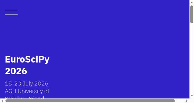 Screenshot of euroscipy.org